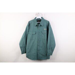 Vtg 90s Streetwear Mens Small Faded Alaska Canvas Collared Button Shirt Cotton